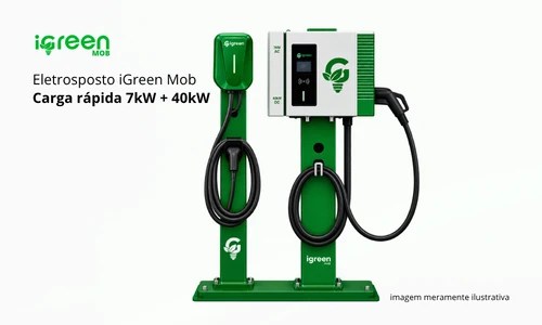 Equipamento de recarga iGreen Mobi com pontos AC e DC